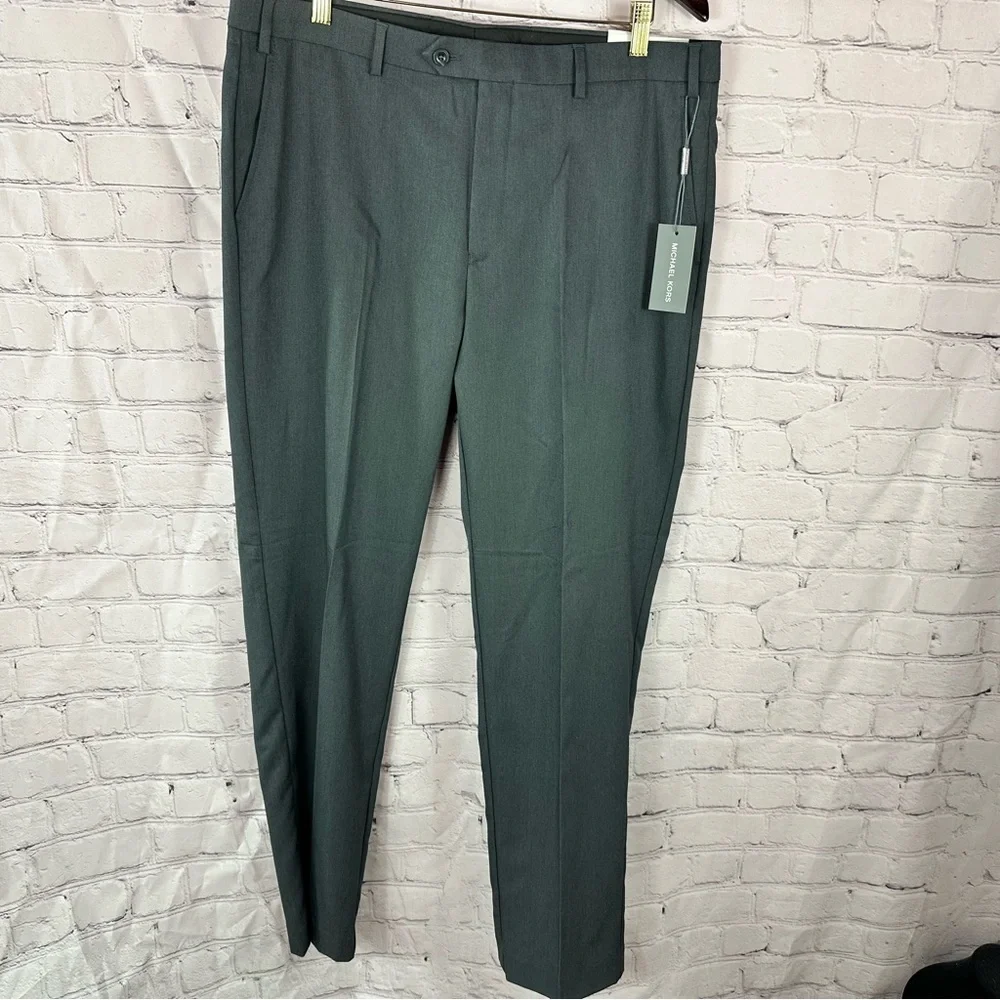 NWT Michael Kors Charcoal meyers Dress Pant men 36x32 office preppy professional